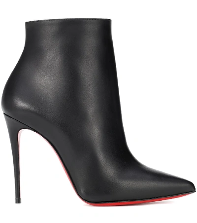 Shop Christian Louboutin So Kate 100 Leather Ankle Boots In Black