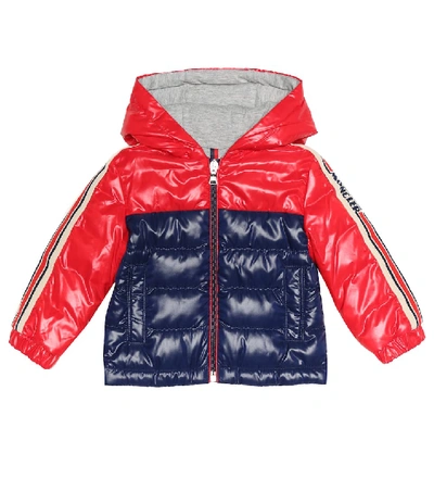 Shop Moncler Baby Jonc Down Puffer Coat In Red