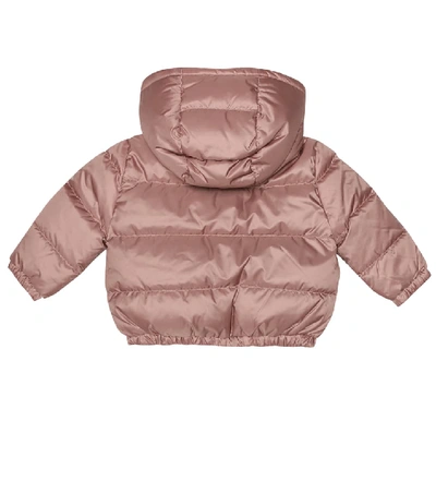 Shop Burberry Baby Rayan Reversible Puffer Jacket In Pink