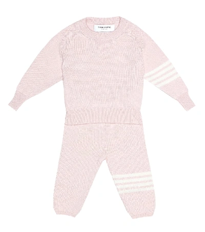 Shop Thom Browne Baby Cashmere Sweater In Pink