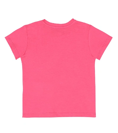 Shop Gucci Baby Printed Cotton T-shirt In Pink