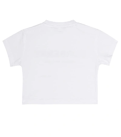 Shop Burberry Baby Printed Cotton T-shirt In White