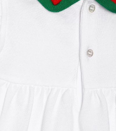 Shop Gucci Baby Cotton-blend Dress In White