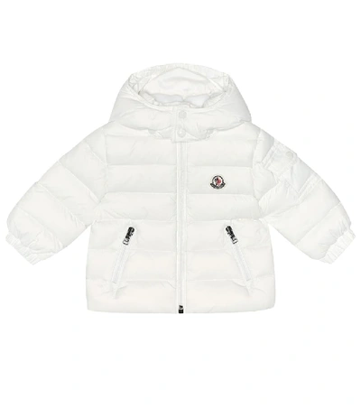 Shop Moncler Baby Jules Quilted Down Coat In White