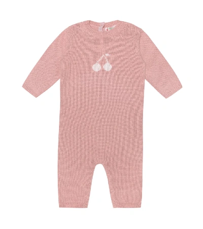 Shop Bonpoint Baby Cashmere Playsuit In Pink