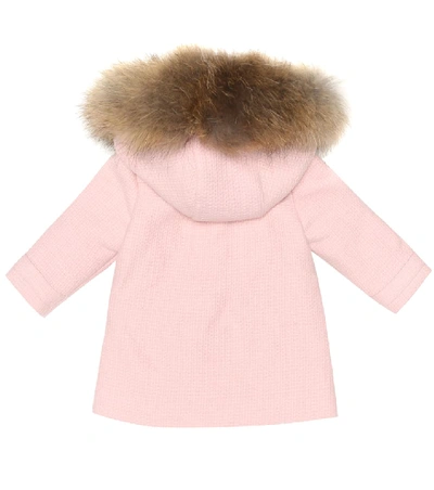 Shop Tartine Et Chocolat Baby Wool-blend Coat In Pink