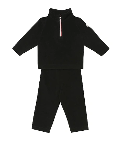 Shop Moncler Baby Tracksuit In Black