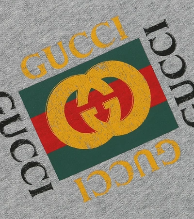 Gucci Grey Logo-print Cotton Sweatshirt 3-36 Months 9-12 Months In Grey