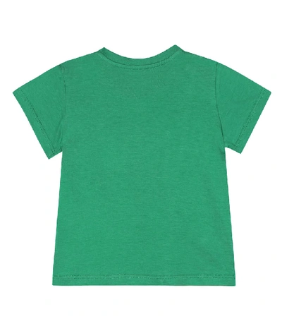 Shop Gucci Baby Printed Cotton T-shirt In Green