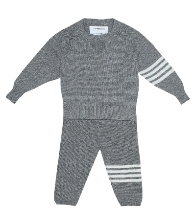 Shop Thom Browne Baby Cashmere Sweater In Grey