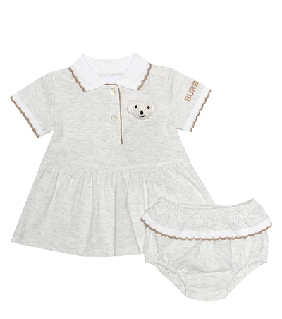Shop Burberry Baby Dress And Bloomers Set In Green