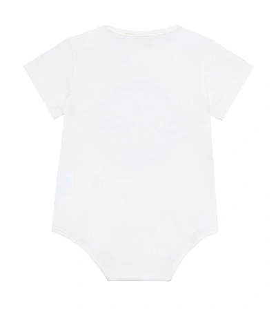 Shop Versace Baby Stretch-cotton Bodysuit In White