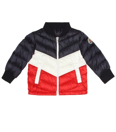 Shop Moncler Baby Palliser Down Jacket In Multicoloured