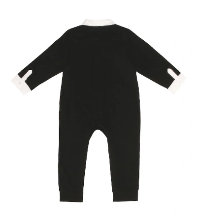 Shop Dolce & Gabbana Tuxedo Stretch Cotton Onesie In Black