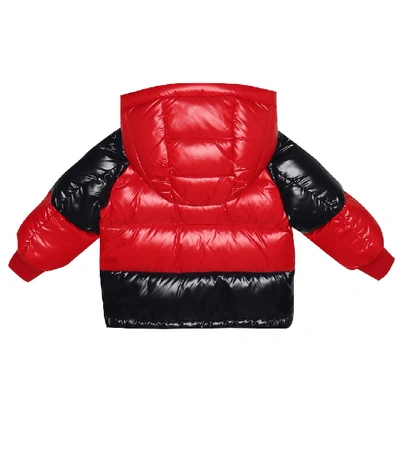 Shop Moncler Baby Biarriz Quilted Down Coat In Red