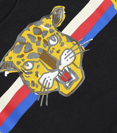 Gucci Baby Printed Cotton Sweatshirt In Blue