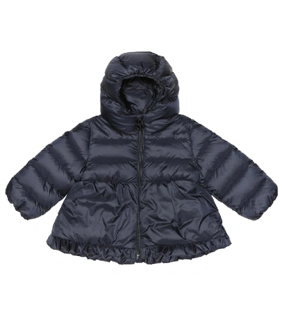 Shop Moncler Baby Odile Quilted Down Jacket In Blue