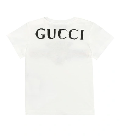 Shop Gucci Baby Printed Cotton T-shirt In White