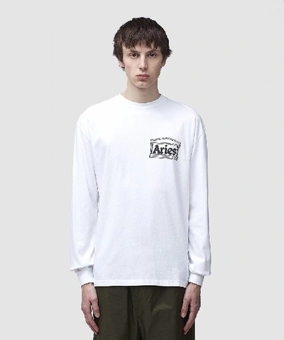 Shop Aries Y2k Long Sleeve T-shirt In White