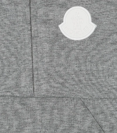 Shop Moncler Baby Stretch-cotton Onesie In Grey