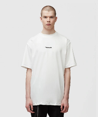 Shop Ader Error Oversized Reversible Logo T-shirt In White