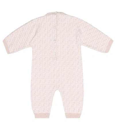 Shop Fendi Cotton And Cashmere Onesie In Pink