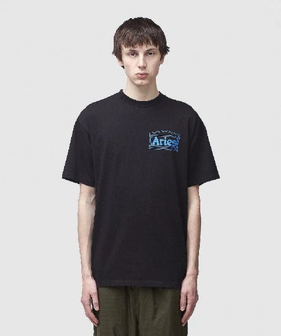 Shop Aries Classic Temple T-shirt In Black