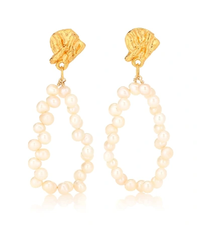Shop Alighieri Apollos Story Pearl Earrings In White