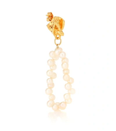Shop Alighieri Apollos Story Pearl Earrings In White