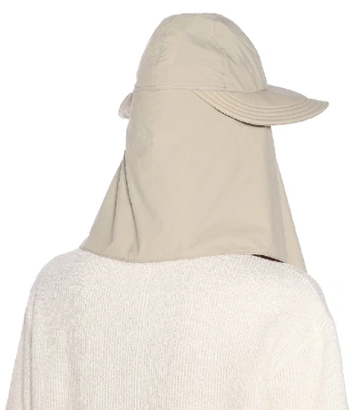 Shop Jil Sander Nylon Hat In Beige