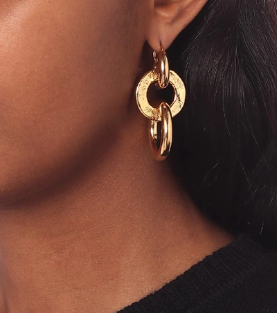 Shop Jil Sander Triple Hoop Earrings In Gold