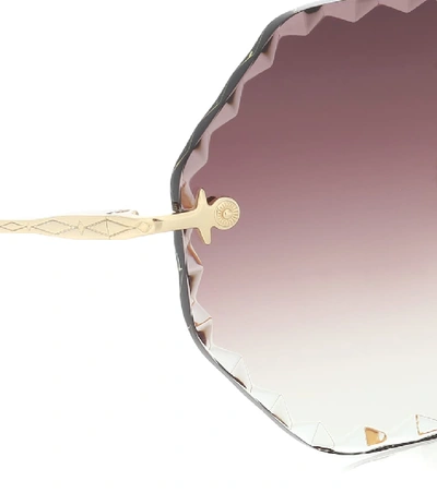 Shop Chloé Rosie Sunglasses In Purple