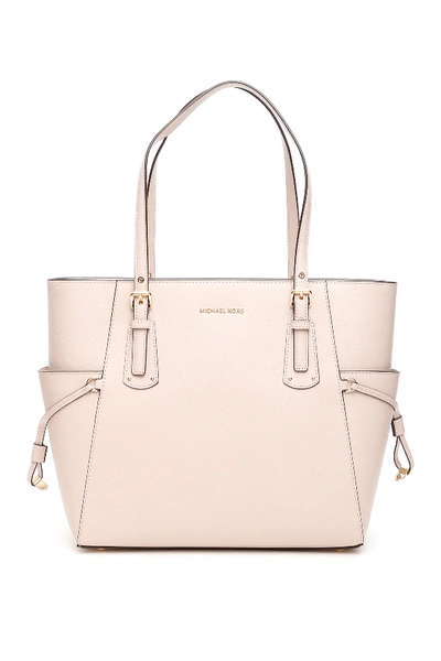 Shop Michael Michael Kors Voyager Leather Tote Bag In Pink