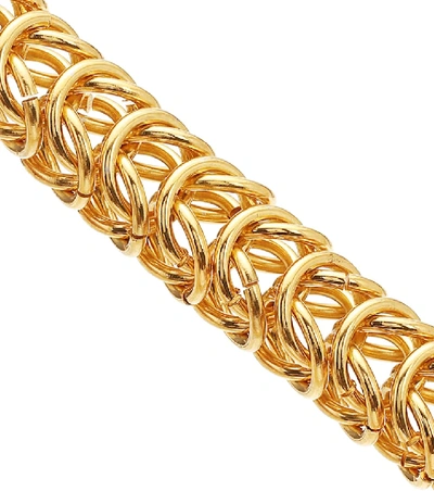 Shop Oscar De La Renta Tubular Chain-link Necklace In Gold