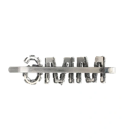 Shop Mm6 Maison Margiela Crystal-embellished Hair Clip In Silver