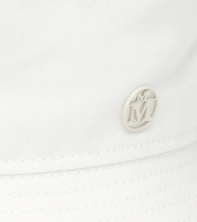 Shop Maison Michel Jason Cotton-twill Bucket Hat In White