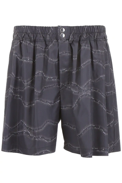 Shop M1992 Printed Swim Shorts In Black,grey