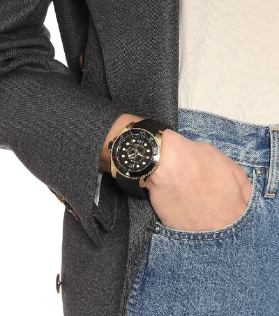 Shop Gucci Dive Watch In Black