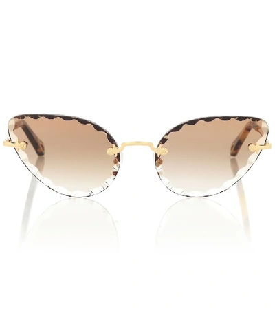 Shop Chloé Rosie Sunglasses In Brown