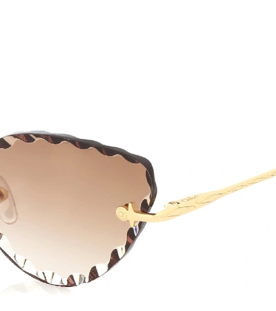 Shop Chloé Rosie Sunglasses In Brown