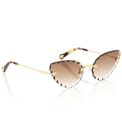 Shop Chloé Rosie Sunglasses In Brown