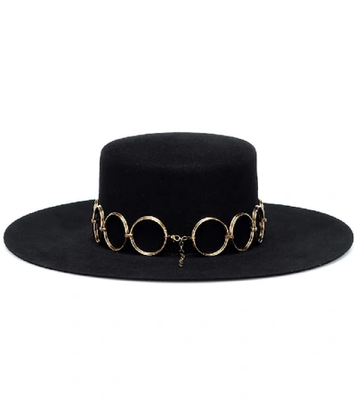 Shop Saint Laurent Felt Hat In Black