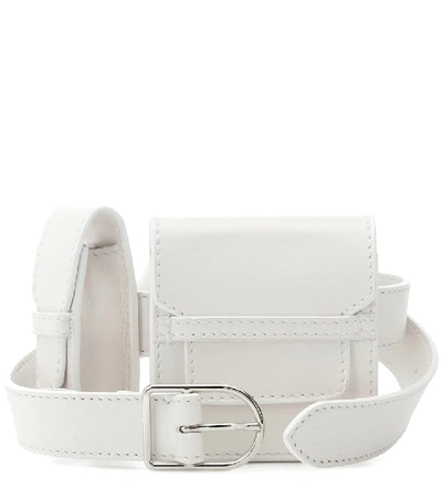 Shop Gabriela Hearst Leather Belt Bag In White