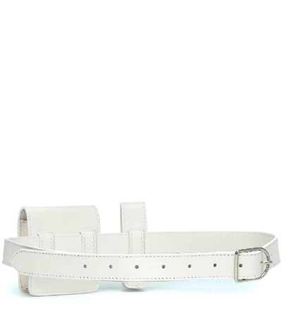 Shop Gabriela Hearst Leather Belt Bag In White