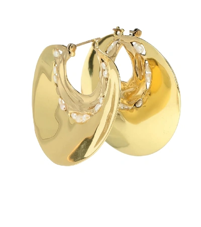 Shop Ellery Cluny Ripple Hoop Earrings In Gold