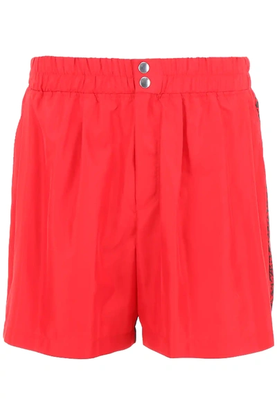 Shop M1992 Bicolor Swim Shorts In Red,black