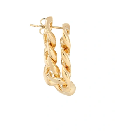 Shop Bottega Veneta Chain Drop Earrings In Gold