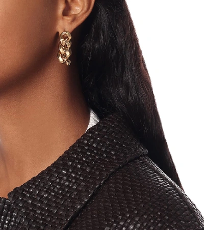 Shop Bottega Veneta Chain Drop Earrings In Gold