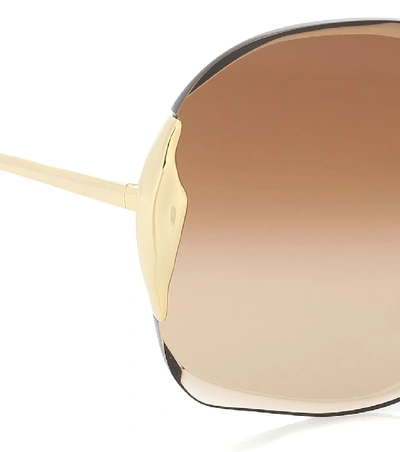 Shop Chloé Curtis Round Sunglasses In Brown