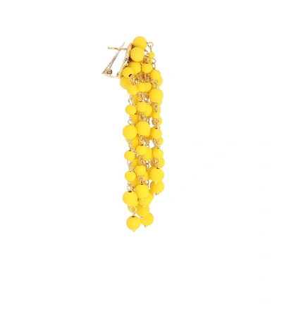 Shop Jacquemus Les Mimosas Earrings In Yellow